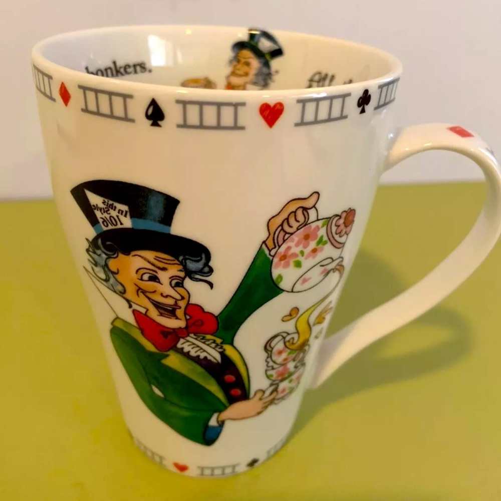 Mad Hatter Ceramic Coffee Mug Alice In Wonderland Paul Cardew Design England